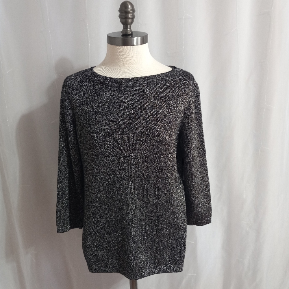 Liz Claiborne - Crew Neck Pullover Sparkle Sweater